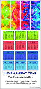 Fluid Abstract Calendar Card