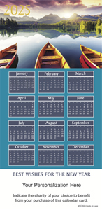 Boats on a Lake Calendar Card