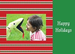 Jolly Holiday Fold Over Photo Card