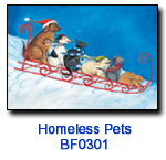 Whee charity holiday card supporting homeless pets