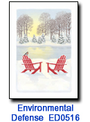 Adirondack Chairs card supporting Environmental Defense