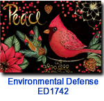 ED1742 Peace Cardinal holiday card