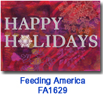 Happy Holidays card supporting Feeding America