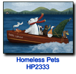 Fa La La holiday card supporting homeless pets