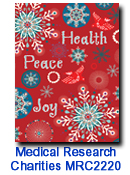 Blueberry Holidays charity Christmas card supporting Medical Research Charities