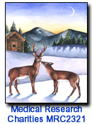 Deer Family card supporting Medical Research Charities