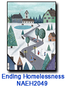 Peaceful Village charity holiday card supporting the National Alliance to End Homelessness
