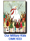 OMK1933 Holiday Celebration charity Christmas card supporting Our Military Kids