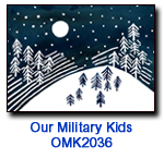 Moon Hill charity holiday card supporting Our Military Kids