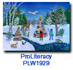 PLW1929 Book Trees charity Holiday Card