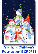 Peaceful Snowmen card supporting Starlight Children's Foundation