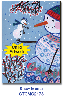 Snow Moma charity holiday card supporting Connecticut Children's 