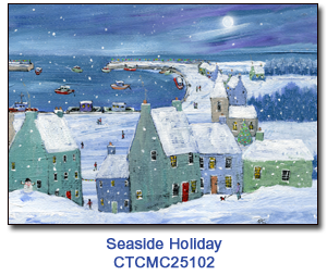 Seaside Holiday charity Card supporting Connecticut Children's 