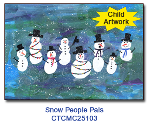 Snow People Pals  charity holiday card supporting Connecticut Children's 