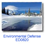Frozen Mountail Lake card supporting Environmental Defense