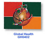 GH0402 Globe with Flag Ribbons