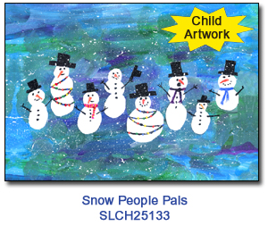 Snow People Pals charity holiday card supporting St. Louis Children's Hospital