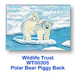 WT0305 Polar Bear Piggy-back